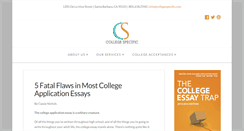 Desktop Screenshot of collegespecific.com